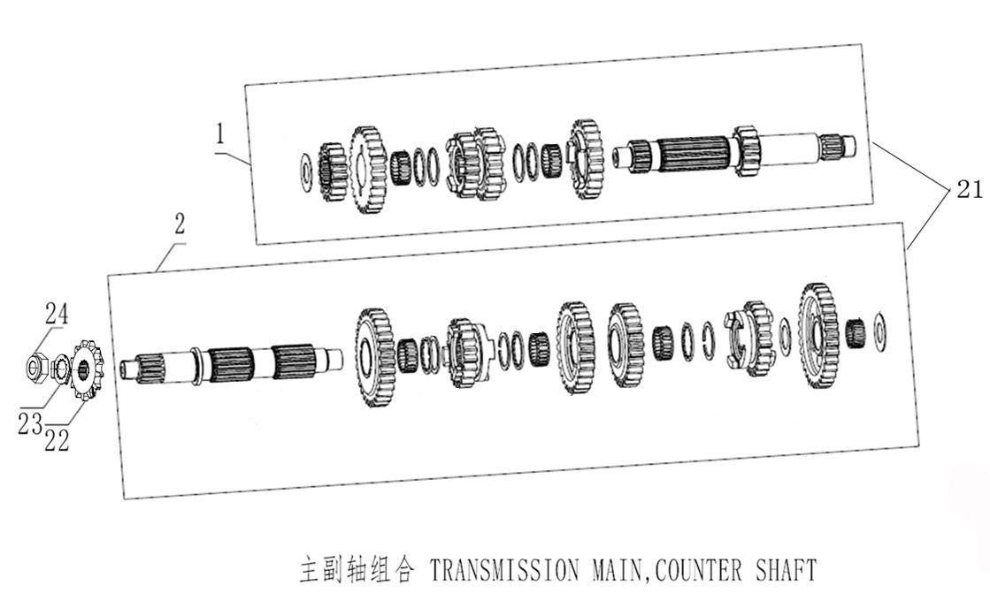 Transmission main / Counter shaft